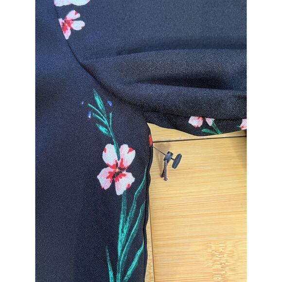 Vince Camuto Women's Dress Sz 8 Flared Sleeves Dress Black Floral NWOT - Picture 7 of 9